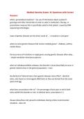 Medical Genetics Exams &num;1 Questions with Correct&NewLine;Answers