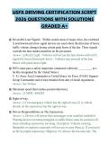 USFK DRIVING CERTIFICATION SCRIPT&NewLine;2026 QUESTIONS WITH SOLUTIONS&NewLine;GRADED A&plus;&NewLine;