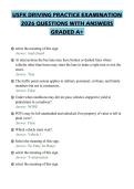 USFK DRIVING PRACTICE EXAMINATION&NewLine;2026 QUESTIONS WITH ANSWERS&NewLine;GRADED A&plus;