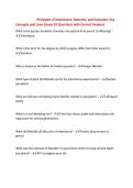 Principles of Inheritance&comma; Genetics&comma; and Evolution&colon; Key&NewLine;Concepts and Laws Exams &num;1 Questions with Correct Answers&NewLine;