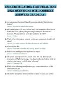 USI CERTIFICATION TEST FINAL TEST&NewLine;2026 QUESTIONS WITH CORRECT&NewLine;ANSWERS GRADED A&plus;