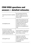 C960 WGU questions and answers &plus; detailed rationales