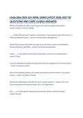 Hoda Diba ISDS 351 FINAL EXAM LATEST 2026-2027 90 QUESTIONS AND 100- Verified ANSWERS