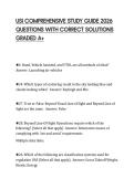USI COMPREHENSIVE STUDY GUIDE 2026&NewLine;QUESTIONS WITH CORRECT SOLUTIONS&NewLine;GRADED A&plus;