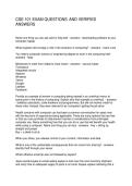 CSE 101 EXAM QUESTIONS AND VERIFIED ANSWERS