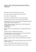 CSE101 FINAL EXAM QUESTIONS AND VERIFIED ANSWERS