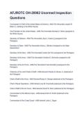 AFJROTC OH-20062 Unarmed Inspection Questions Questions and Answers with Solution 2025&sol; 2026