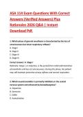 ASA 114 Exam Questions With Correct&NewLine;Answers &lpar;Verified Answers&rpar; Plus&NewLine;Rationales 2026 Q&A &vert; Instant&NewLine;Download Pdf&period;