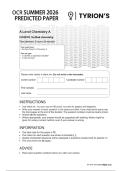 OCR A Level June 2026 Chemistry A Paper 3 Predicted Question Paper