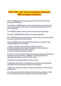 PSYC 300 - Key Terms And Study Questions With Complete Solutions