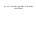 D354 Talent Acquisition &lpar;Book Notes tips key&rpar; 2026-2027 Western Governors University