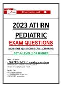 ATI RN Pediatric Exam &ndash; &lpar;2023&rpar; Actual Questions & Answers &lpar;ATI Pediatric NGN Questions&rpar;