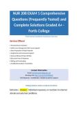 NUR 208 EXAM 1 Comprehensive Questions &lpar;Frequently Tested&rpar; and Complete Solutions Graded A&plus; Fortis College
