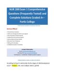 NUR 208 Exam 1 Comprehensive Questions &lpar;Frequently Tested&rpar; and Complete Solutions Graded A&plus; - Fortis College