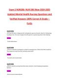 NUR208 Comprehensive Questions &lpar;Frequently Tested&rpar; and Complete Solutions Graded A&plus; - Fortis College Package Deal