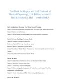 Test Bank for Guyton and Hall Textbook of Medical Physiology&comma; 15th Edition by John E&period; Hall & Michael E&period; Hall &ndash; Comprehensive Study Guide and Practice Resource