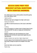 NCCCO CORE PREP TEST &NewLine;2026&sol;2027 ACTUAL QUESTIONS &NewLine;WITH VERIFIED ANSWERS&period;