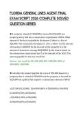 FLORIDA GENERAL LINES AGENT FINAL&NewLine;EXAM SCRIPT 2026 COMPLETE SOLVED&NewLine;QUESTION SERIES
