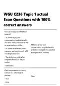 WGU C236 Topic 1 actual Exan Questions with 100- correct answers