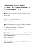 FLORIDA PUBLIC ALL LINES ADJUSTER&NewLine;CERTIFICATION TEST PAPER 2026 COMPLETE&NewLine;SOLUTIONS GRADED A PLUS