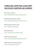FLORIDA REAL ESTATE FINAL EXAM SCRIPT&NewLine;2026 SOLVED QUESTIONS AND ANSWERS