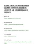 FLORIDA 2-40 HEALTH INSURANCE EXAM&NewLine;LEARNING WORKBOOK 2026 HEALTH&comma;&NewLine;ACCIDENT&comma; AND SICKNESS INSURANCE&NewLine;PRODUCTS&NewLine;