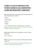 FLORIDA 2-40 HEALTH INSURANCE EXAM&NewLine;REVISION HANDBOOK 2026 UNDERWRITING&NewLine;CLAIMS AND REGULATORY COMPLIANCE