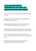 FLUID AND ELECTROLYTES&NewLine;COMPREHENSIVE TEST BANK 2026&NewLine;VERIFIED QUESTIONS AND ANSWERS
