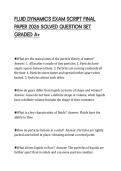 FLUID DYNAMICS EXAM SCRIPT FINAL&NewLine;PAPER 2026 SOLVED QUESTION SET&NewLine;GRADED A&plus;