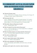 FLUOROSCOPY ACTUAL EXAM PAPER&NewLine;2026 QUESTIONS WITH ANSWERS&NewLine;GRADED A&plus;