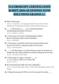 FLUOROSCOPY CERTIFICATION&NewLine;SCRIPT 2026 QUESTIONS WITH&NewLine;SOLUTIONS GRADED A&plus;