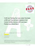 Fl Alf Core Training Test 2025 Latest Test Bank &NewLine;3 With 200 Practice Exam Questions And &NewLine;Correct Verified Answers&sol; Alf Core Exam &NewLine;Florida 2025 &lpar;Brand New&rpar; 