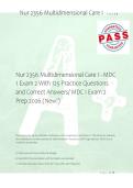 Nur 2356 Multidimensional Care I - MDC &NewLine;1 Exam 2 With 125 Practice Questions &NewLine;and Correct Answers&sol; MDC I Exam 2 &NewLine;Prep 2026 &lpar;New&excl;&rpar; 
