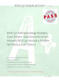 BIOD 331 Pathophysiology Module 5 &NewLine;Exam Review- Questions and Correct &NewLine;Answers&sol; BIOD 331 Module 5 Problem &NewLine;Set Practice Exam &lpar;New&excl;&rpar;