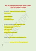 NUR 310 Final Exam Questions with Verified Answers &NewLine;&vert;2026&sol;2027 Update &vert; A&plus; Graded 
