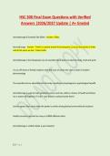 HSC 300 Final Exam Questions with Verified &NewLine;Answers &vert;2026&sol;2027 Update &vert; A&plus; Graded 