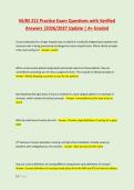NURS 212 Practice Exam Questions with Verified &NewLine;Answers &vert;2026&sol;2027 Update &vert; A&plus; Graded