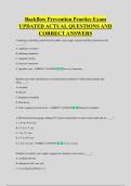 Backflow Prevention Practice Exam &NewLine;UPDATED ACTUAL QUESTIONS AND &NewLine;CORRECT ANSWERS