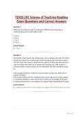 TEXES 293 Science of Teaching Reading Exam Questions and Correct Answers&period;