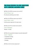 FMS EXAM REVIEW SOLVED QUESTIONS&NewLine;WITH VERIFIED ANSWERS SHEET