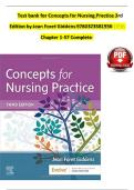 Test Bank for Concepts for Nursing Practice&comma; 3rd Edition by Giddens &vert; Complete Guide for All 57 Chapters