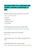 FMS EXAM SCRIPT FULL QUESTIONS AND&NewLine;CORRECT ANSWERS GUARANTEED TO&NewLine;PASS