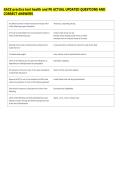 GACE practice test health and PE ACTUAL UPDATED QUESTIONS AND &NewLine;CORRECT ANSWERS 