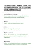 LPN TO RN TRANSITIONS FIFTH 2026 ACTUAL&NewLine;TEST PAPER QUESTIONS SOLUTIONS VERIFIED&NewLine;COMPLETE STUDY PACKAGE&NewLine;
