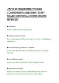 LPN TO RN TRANSITIONS FIFTH 2026&NewLine;COMPREHENSIVE ASSESSMENT SCRIPT&NewLine;SOLVED QUESTIONS ANSWERS UPDATED&NewLine;REVIEW SET