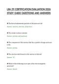 LRA 211 CERTIFICATION EVALUATION 2026&NewLine;STUDY GUIDE QUESTIONS AND ANSWERS