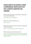 MASSACHUSETTS 2B HOISTING LICENSE&NewLine;COMPREHENSIVE CERTIFICATION TEST&NewLine;2026 COMPLETE QUESTIONS AND&NewLine;ANSWERS&NewLine;