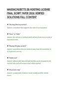 MASSACHUSETTS 2B HOISTING LICENSE&NewLine;FINAL SCRIPT PAPER 2026 VERIFIED&NewLine;SOLUTIONS FULL CONTENT&NewLine;