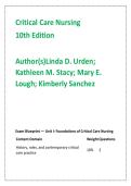 Critical Care Nursing&colon; Diagnosis and Management 10th Edition Test Bank&NewLine;