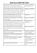 AHA ACLS WRITTEN TEST